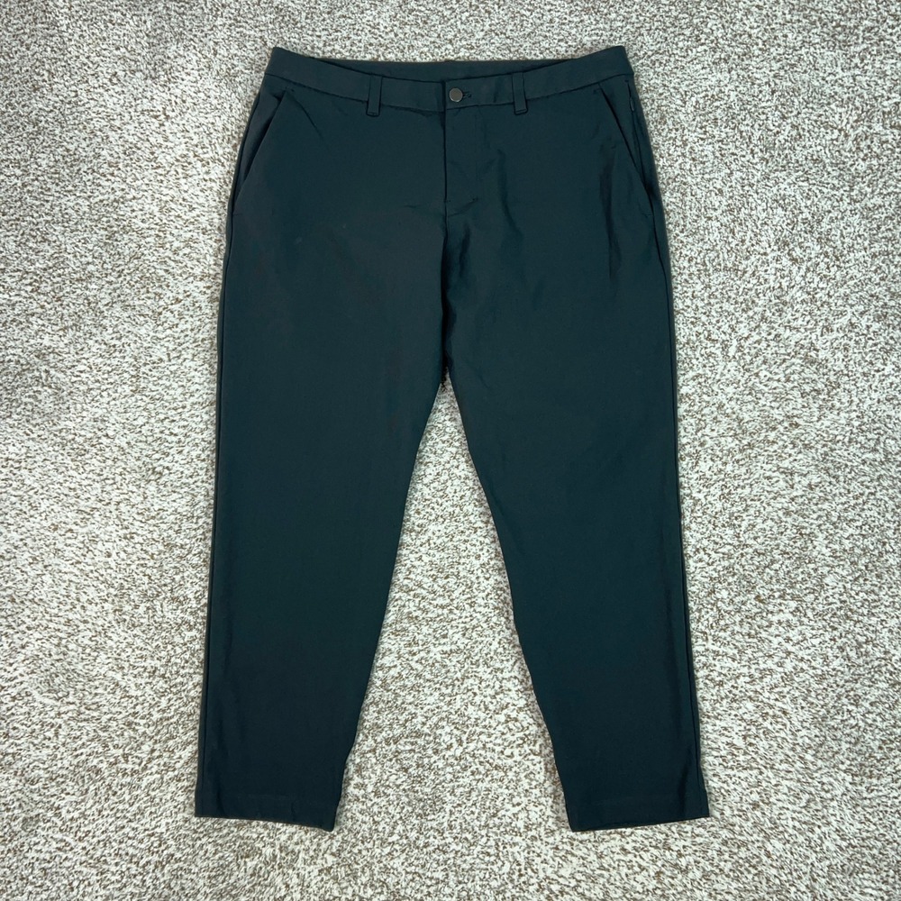Lululemon Pants Mens 35x26 Black Slim Fit ABC Travel Golf Comfort Work Office